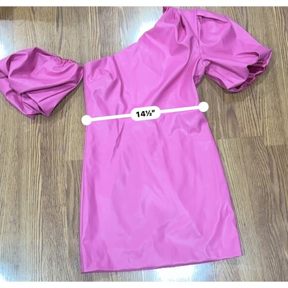 BARDOT faux leather Mariella Mini Dress In Hot Pink SIZE M - Picture 6 of 9